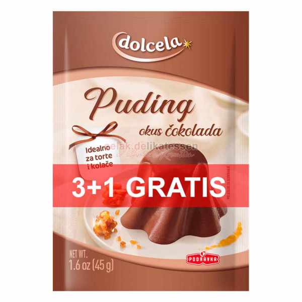 Pudding Schokolade Dolcela 3+1 gratis 180g