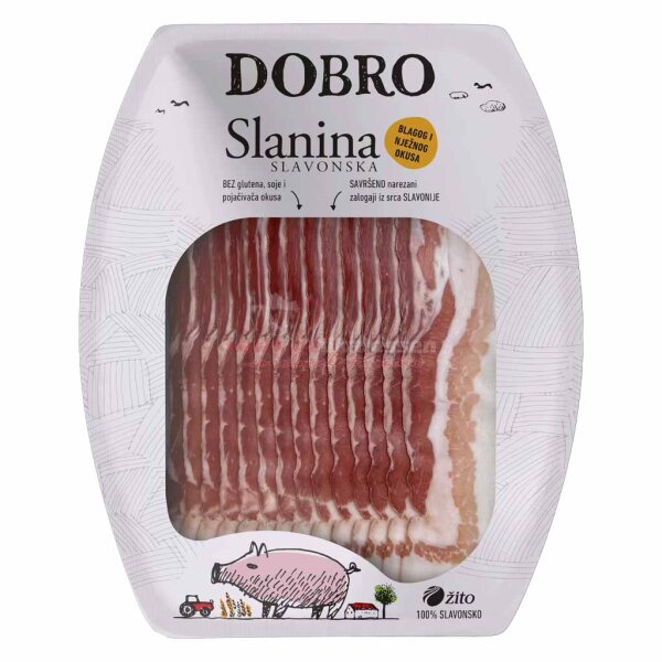 Slavonska slanina naresci, Speck Aufschnitt Dobro 90g