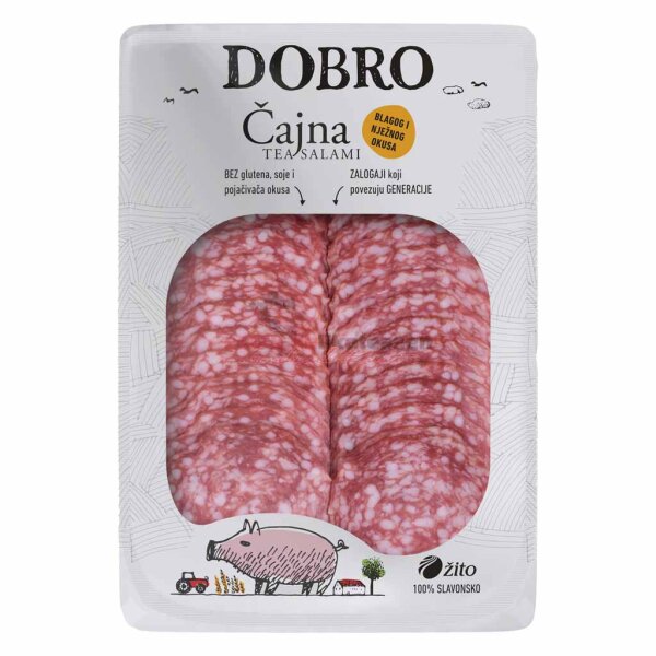 Cajna kobasica naresci, Teesalami Aufschnitt Dobro 80g